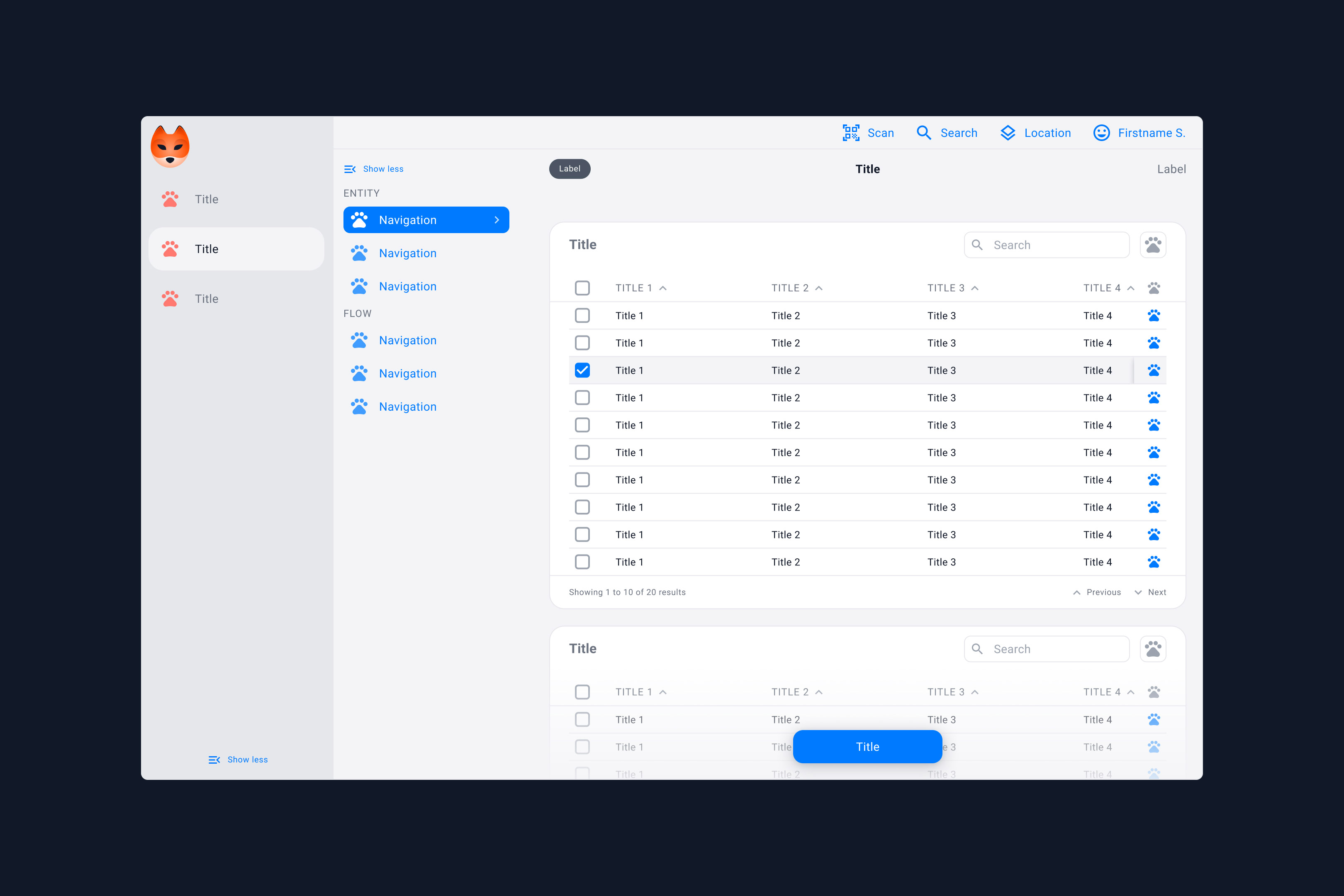 Gallery Fox Paw Design System