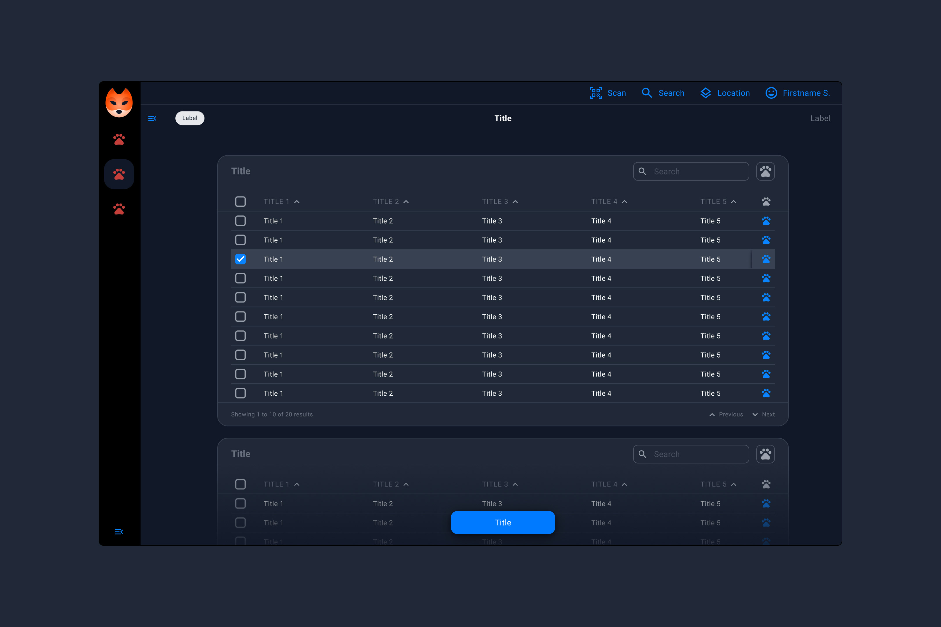 Gallery Fox Paw Design System